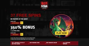 37 Free Spins on Masters of the Quest at Red Stag Casino