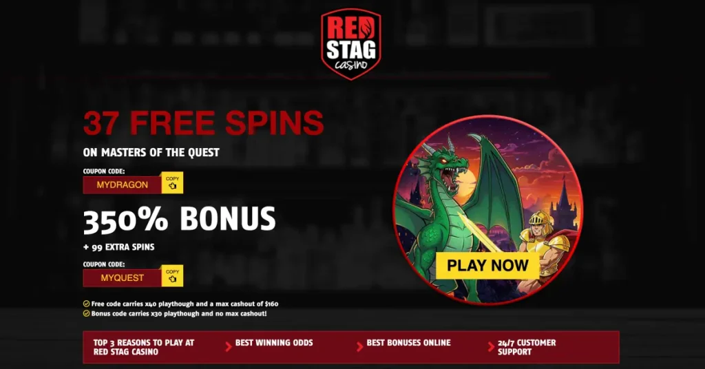 33 Free Spins at Red Stag