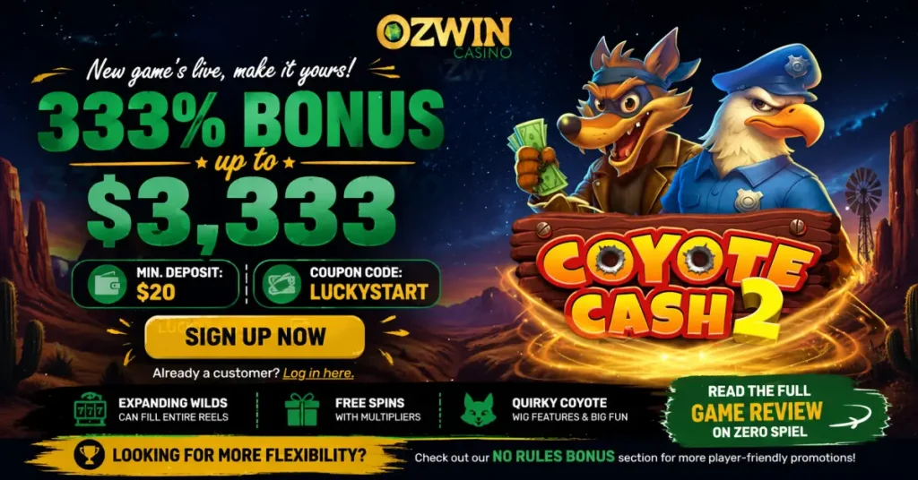 Casino promotion for Coyote Cash 2