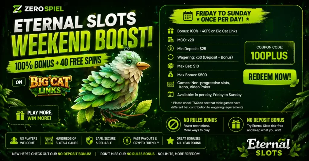 Eternal Slots weekend bonus