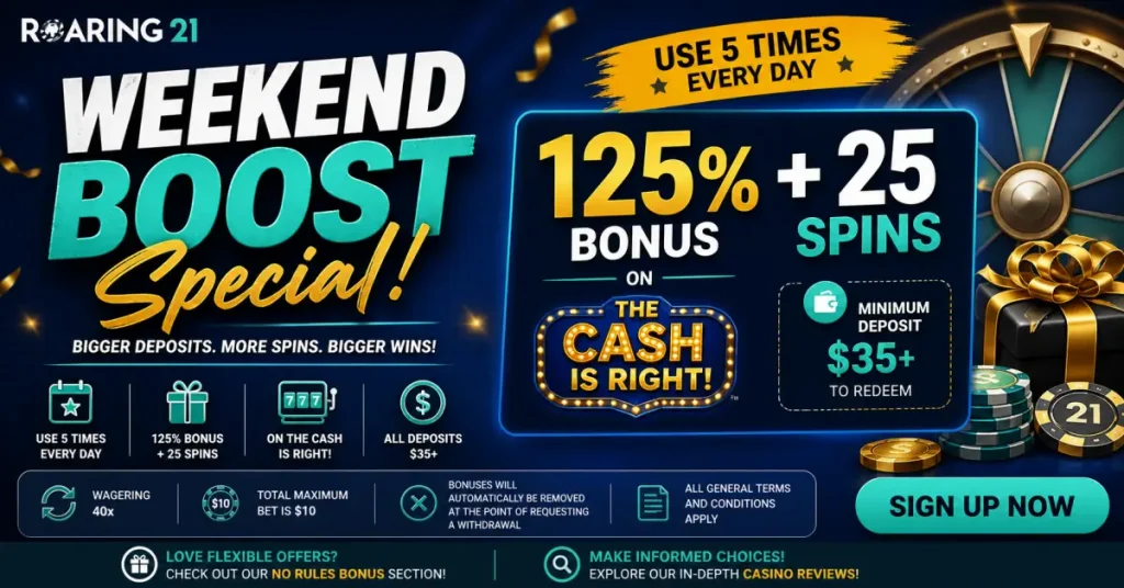 Weekend boost special with bonuses