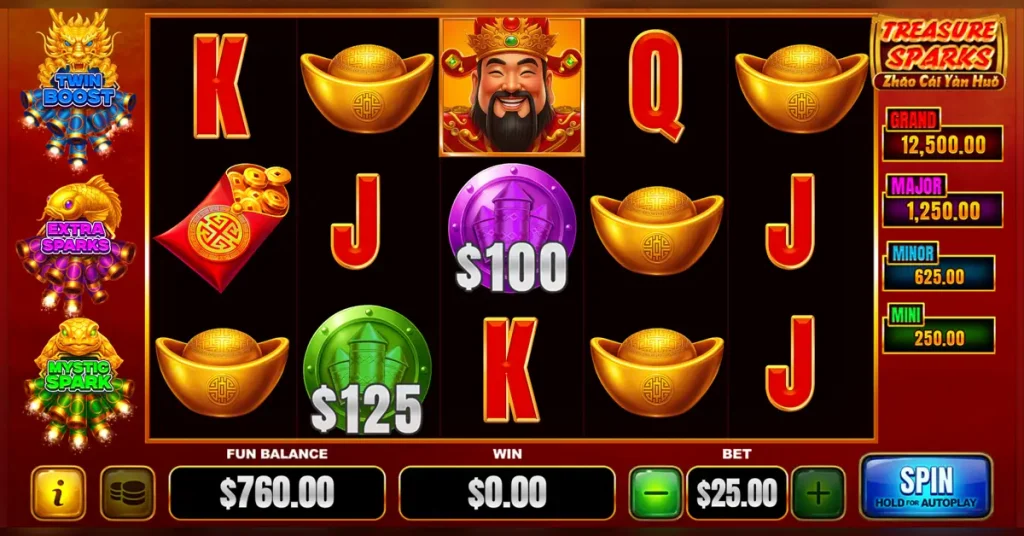 Treasure Sparks Gameplay mode