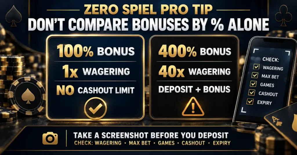 Zero Spiel Pro Tip on No Rules Bonus