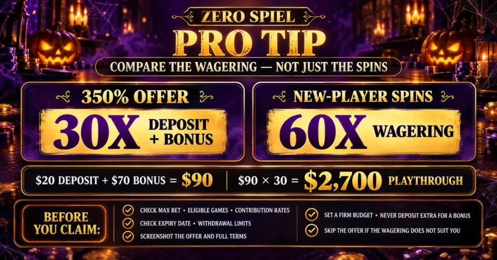 Halloween bonus wagering guide